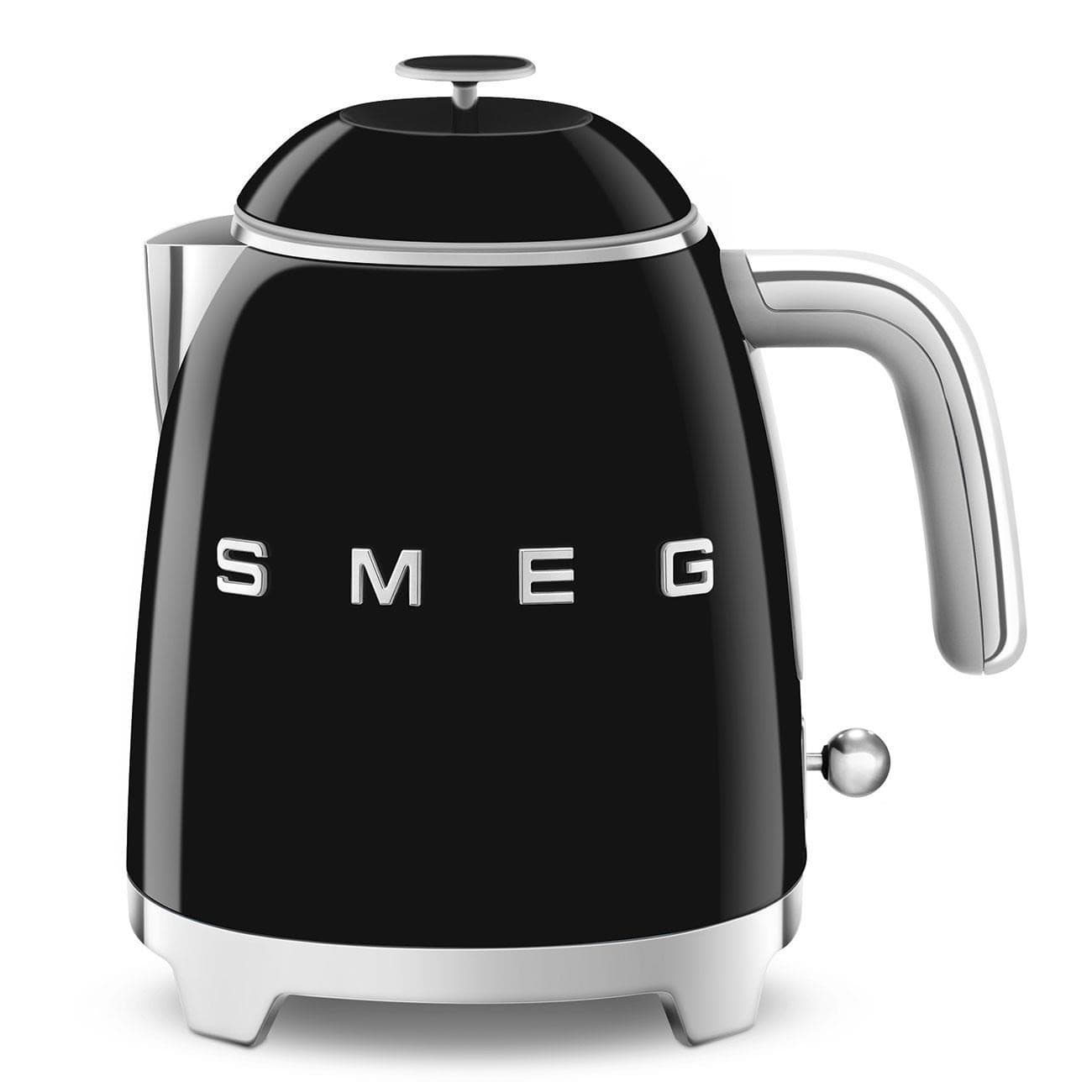 Smeg KLF05BLEU mini rýchlovarná kanvica, 0, 8 l / 3 šálky, 1400 W, štýl 50. rokov, čierna