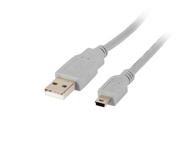 LANBERG USB MINI (M) na USB-A (M) 2.0 kábel 1,8m, sivý (CANON) 1