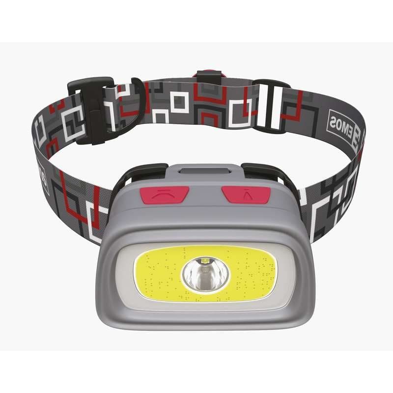 Emos LED čelovka P3531, 330 lm, 65m, 1x CREE + 1x COB + červená zadná LED, 3x AAA + CR2032