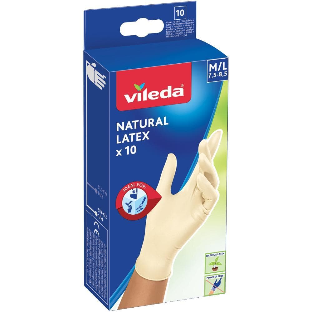 NATURAL LATEX RUKAVICA M/L 10KS VILEDA 1