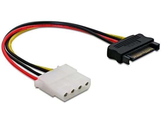 Delock Power Adapter SATA 15-pin samec na Molex samica 4-pin, 12cm 1