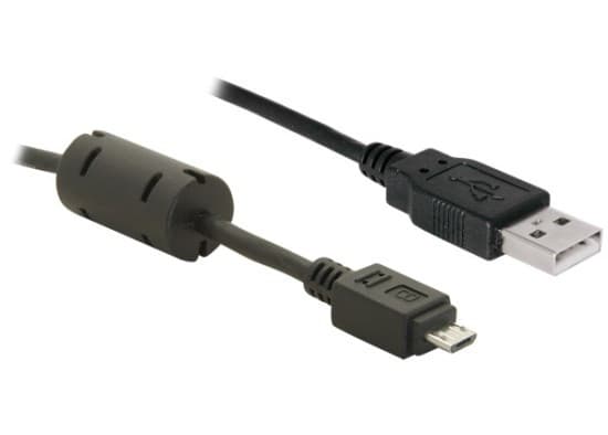 Delock kábel USB 2.0 A samec > micro-USB B samec, ferit, 2 m