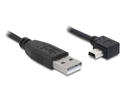 Delock kábel USB 2.0 A-samec > USB mini-B 5-pin samec pravoúhly, 5 metrov