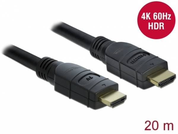 Delock Aktívny kábel HDMI4K 60 Hz 20 m 1