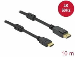 Delock Kábel z Active DisplayPort 1.2 na HDMI, 4K, 60 Hz 10 m 1
