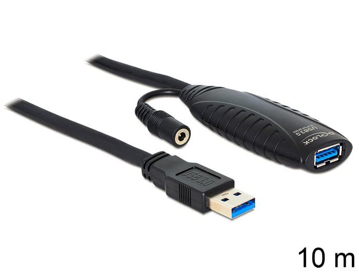 Delock USB 3.0 predlžovací kábel, aktívny 10 m