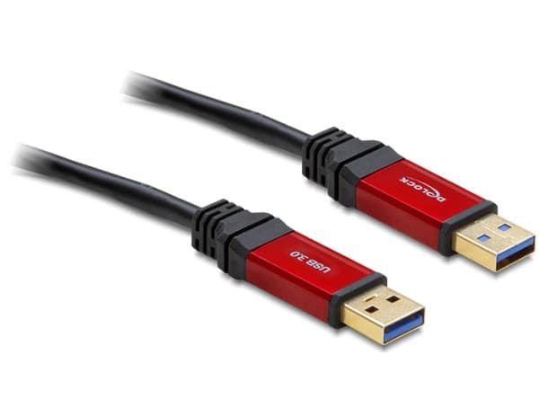 Delock USB 3.0-A samec / samec kábel 5 m Premium 1
