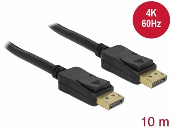 Delock Displayport 1.2 kábel samec > Displayport samec 4K 60 Hz 10 m 1
