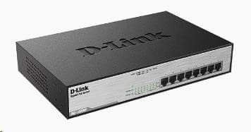 D-Link DGS-1008MP 8-port Gigabit PoE switch, 8x gigabit PoE RJ45, PoE budget 140W 1