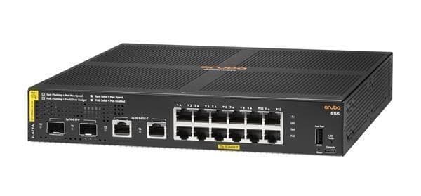 Aruba 6100 12G Class4 PoE 2G/2SFP+ 139W Switch JL679A RENEW 1