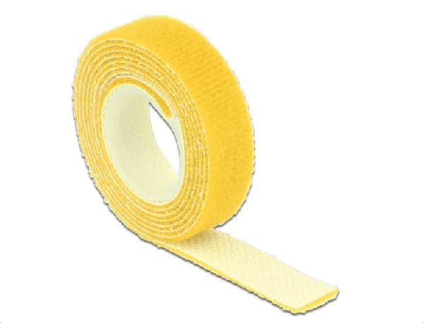 Delock Hook-and-loop fasteners L 1 mx W 13 mm roll yellow 1