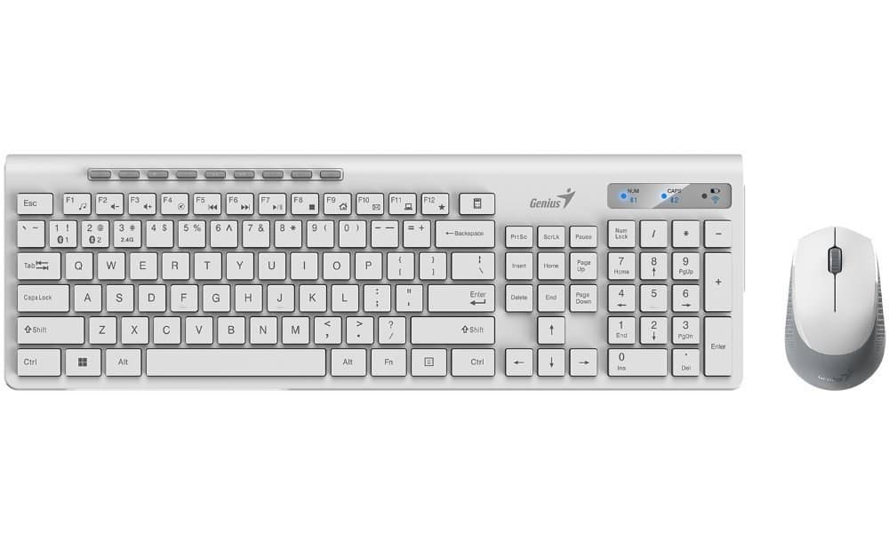 GENIUS set klávesnica + myš SlimStar 8230/ USB/ biela/ CZ+SK layout