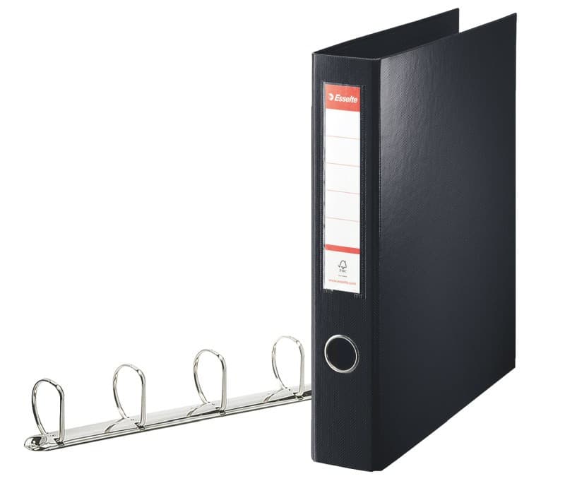 Esselte plast. krúžk. šanón VIVIDA, 4DR/40mm, chrbát 60 mm, čierna 1