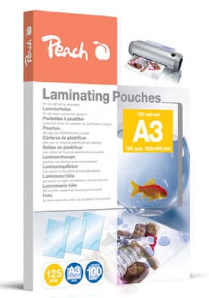 PEACH laminovacia fólia A3 (303x426mm), 125mic, lesklé, 100ks