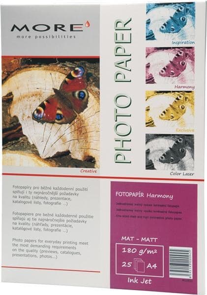ARMOR Fotopapier MORE Harmony 180g/m2; matt, 25 listov, A4 1
