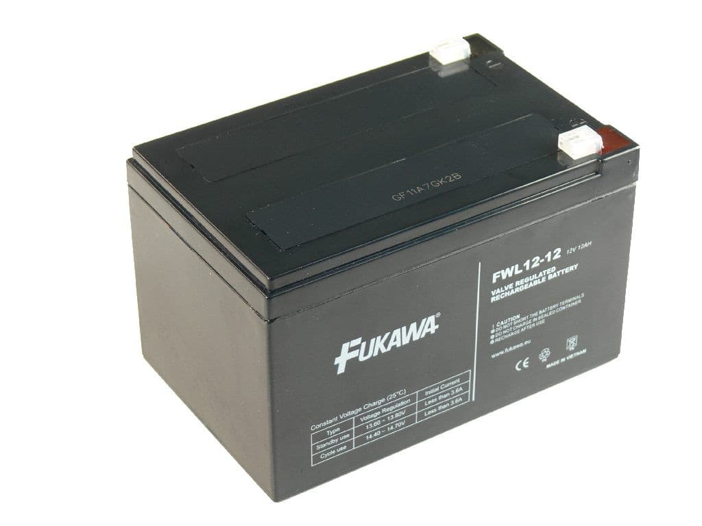 FUKAWA akumulátor FW 12-12 (12V; 12Ah; faston 6,3mm; životnosť 5 rokov) 1