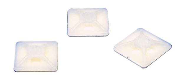 Fixapart CTMB 02 - samolepiaca príchytka pre sťahovacie pásky 4.8mm, 28x28mm, biela 1