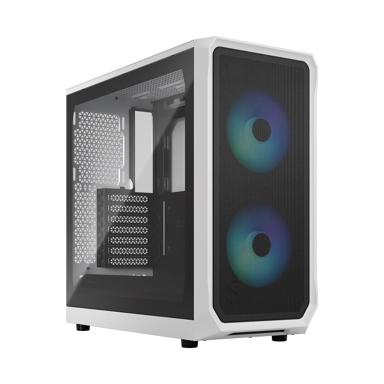 Fractal Design Focus 2 RGB White TG Clear Tint/Midi Tower/Transpar./Čierna a biela 1