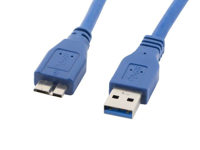 LANBERG Micro USB (M) na USB-A (M) 3.0 kábel 0,5m, modrý 1