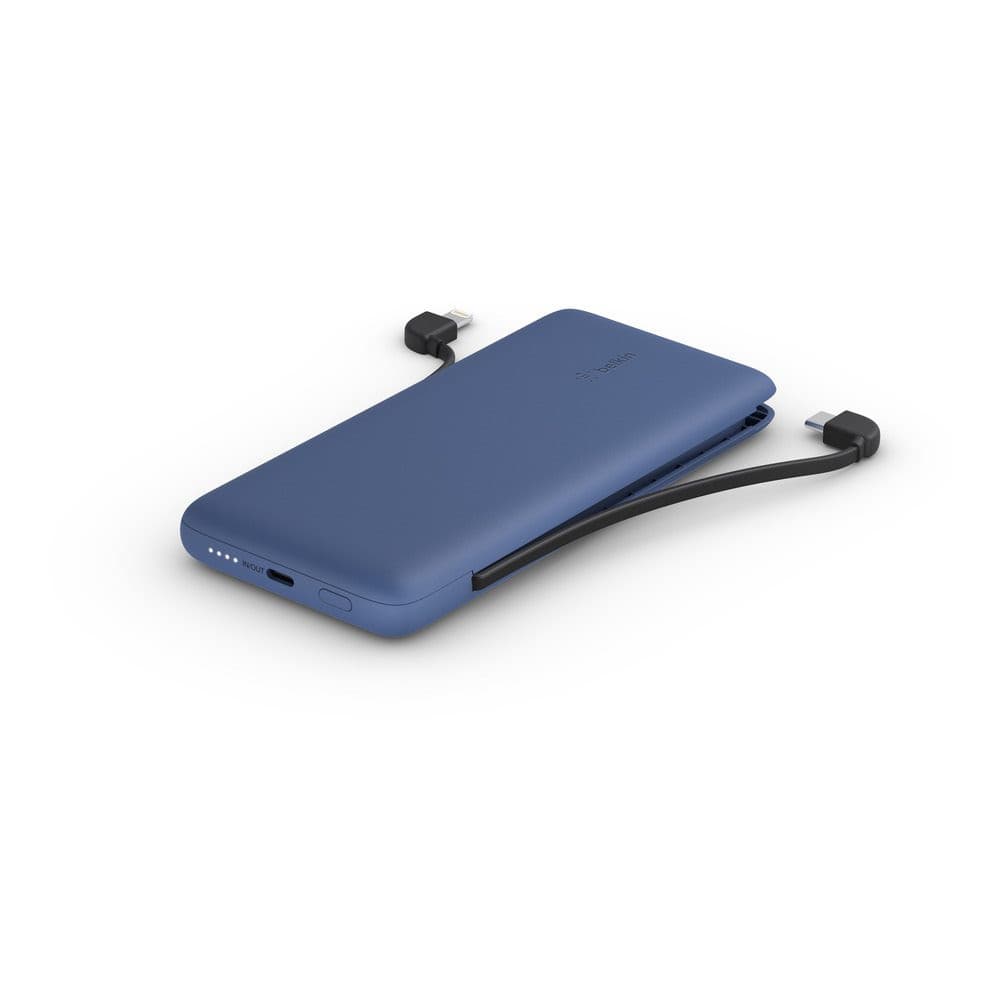Belkin BOOST CHARGE USB-C Power Delivery PowerBanka, 10000mAh, s integrovanými káblami, polnočná modrá 1