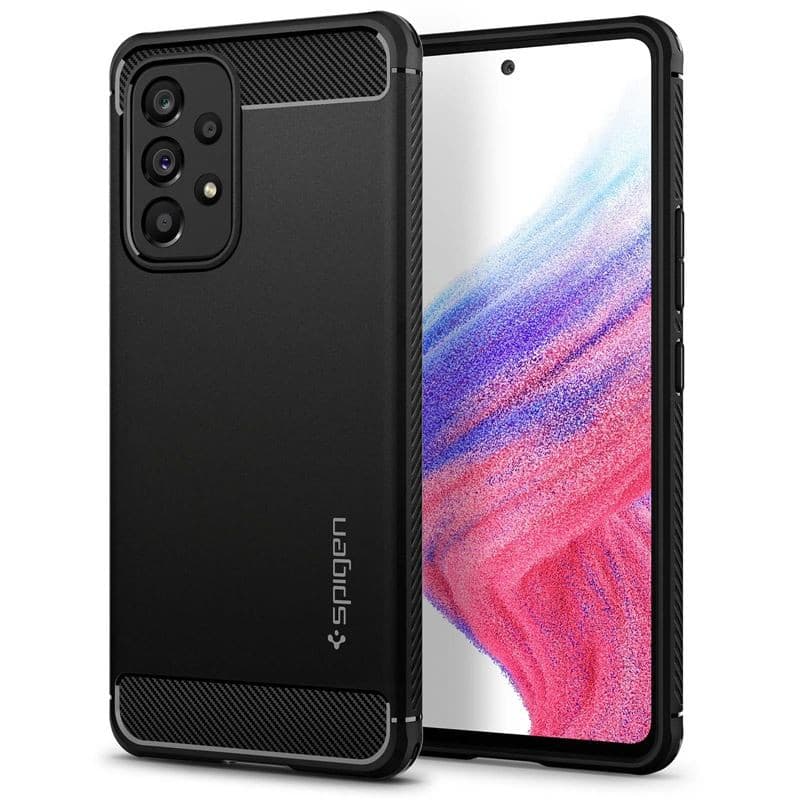 Ochranný kryt Spigen Rugged Armor pre Samsung Galaxy A53 5G čierny 1