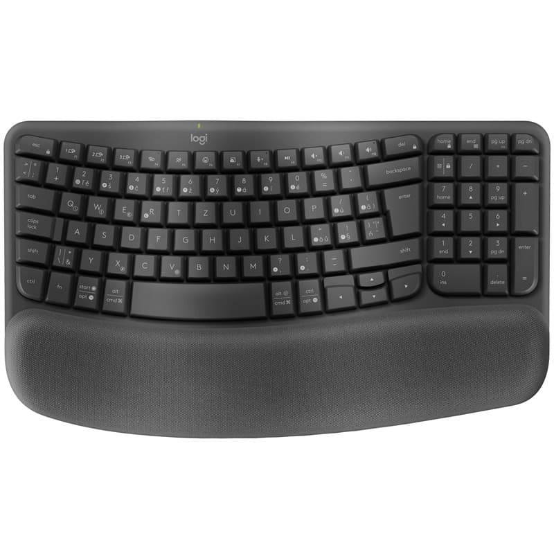 Logitech klávesnica Wave keys - bezdrôtová/bluetooth/ergonomická/CZ/SK - grafitová 1
