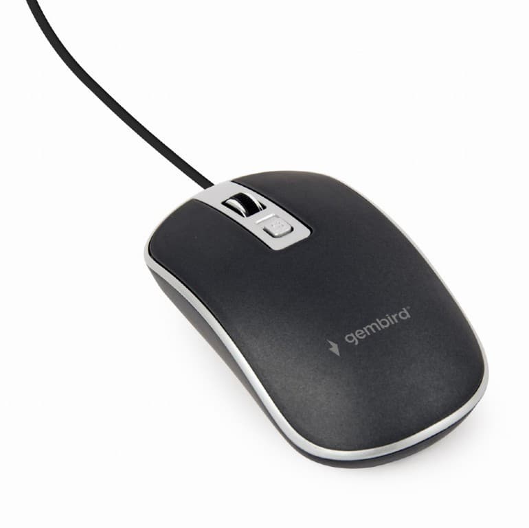 Gembird Myš MUS-4B-06, USB, čierno-strieborná