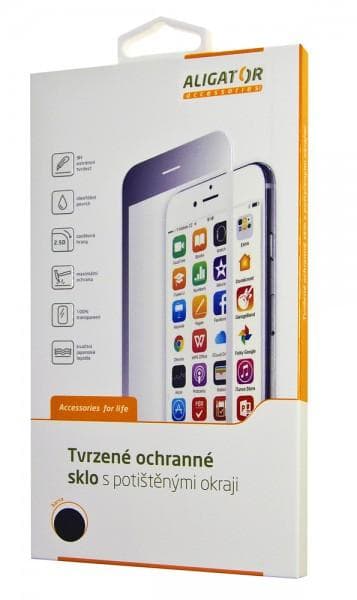 Aligator Ochrana displeja GLASS PRINT iPhone 6/6S Plus čierna 1