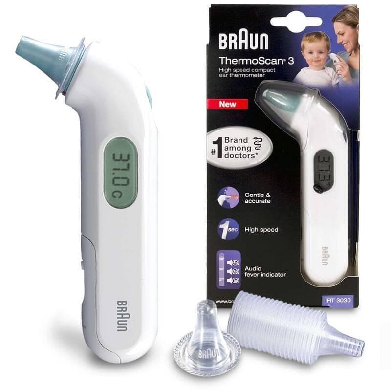 Braun IRT 3030 ThermoScan 3 detský teplomer, bezkontaktný, infračervený, do ucha 1