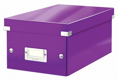 LEITZ Krabica na DVD Click&Store, purpurová 1
