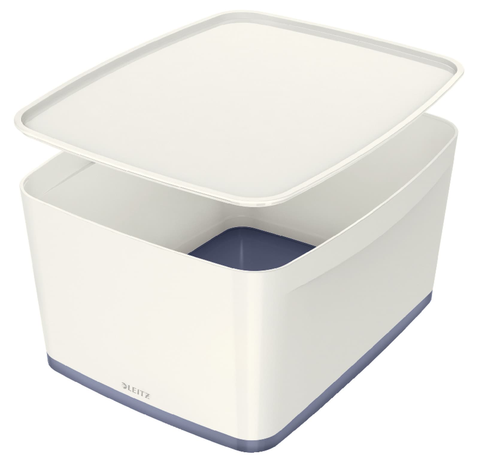 LEITZ Úložný box s vekom MyBox, veľkosť L, biela/sivá 1