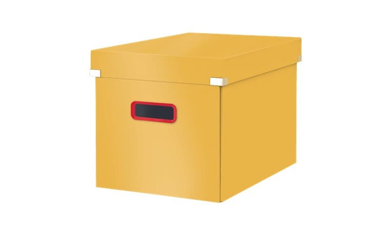 LEITZ Štvorcová krabica Click&Store COSY, veľkosť L (A4), teplá žltá