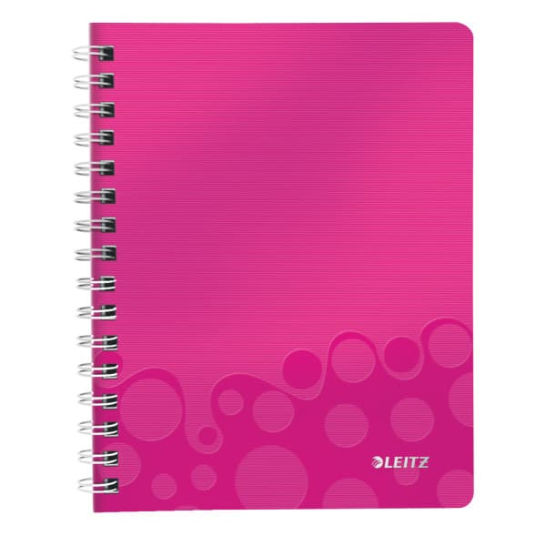 LEITZ Blok WOW A5, PP, linka, ružová 1