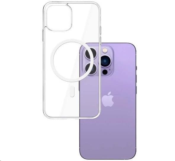 3mk ochranný kryt Magcase pre Apple iPhone 15 Pro, číra 1