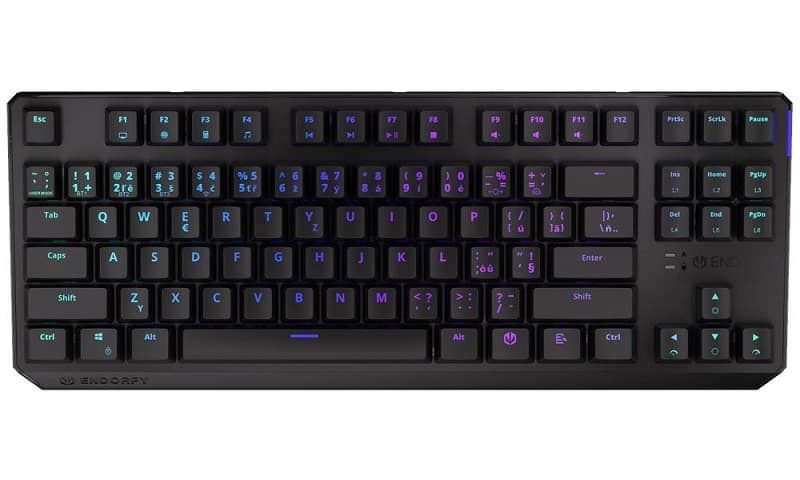 Endorfy herná klávesnica Thock TKL Wireless Black/USB/ Kaihl black/ čierna / bezdrôtová / US layout / mechanická / 1