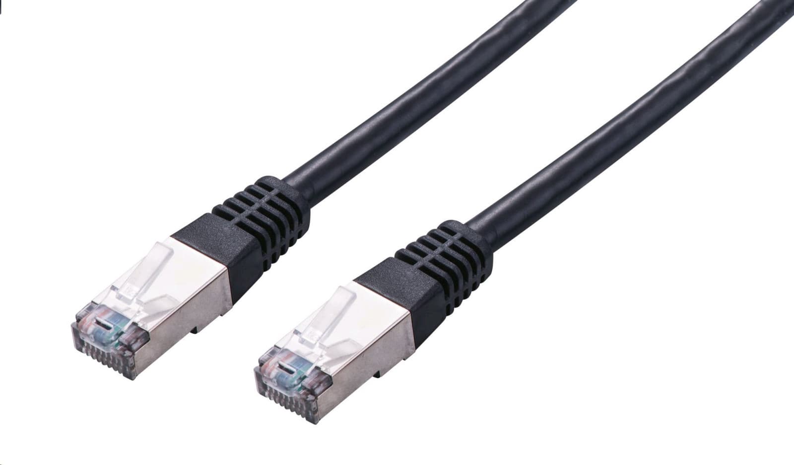 C-TECH Kábel patchcord Cat5e, FTP, čierny, 1m 1