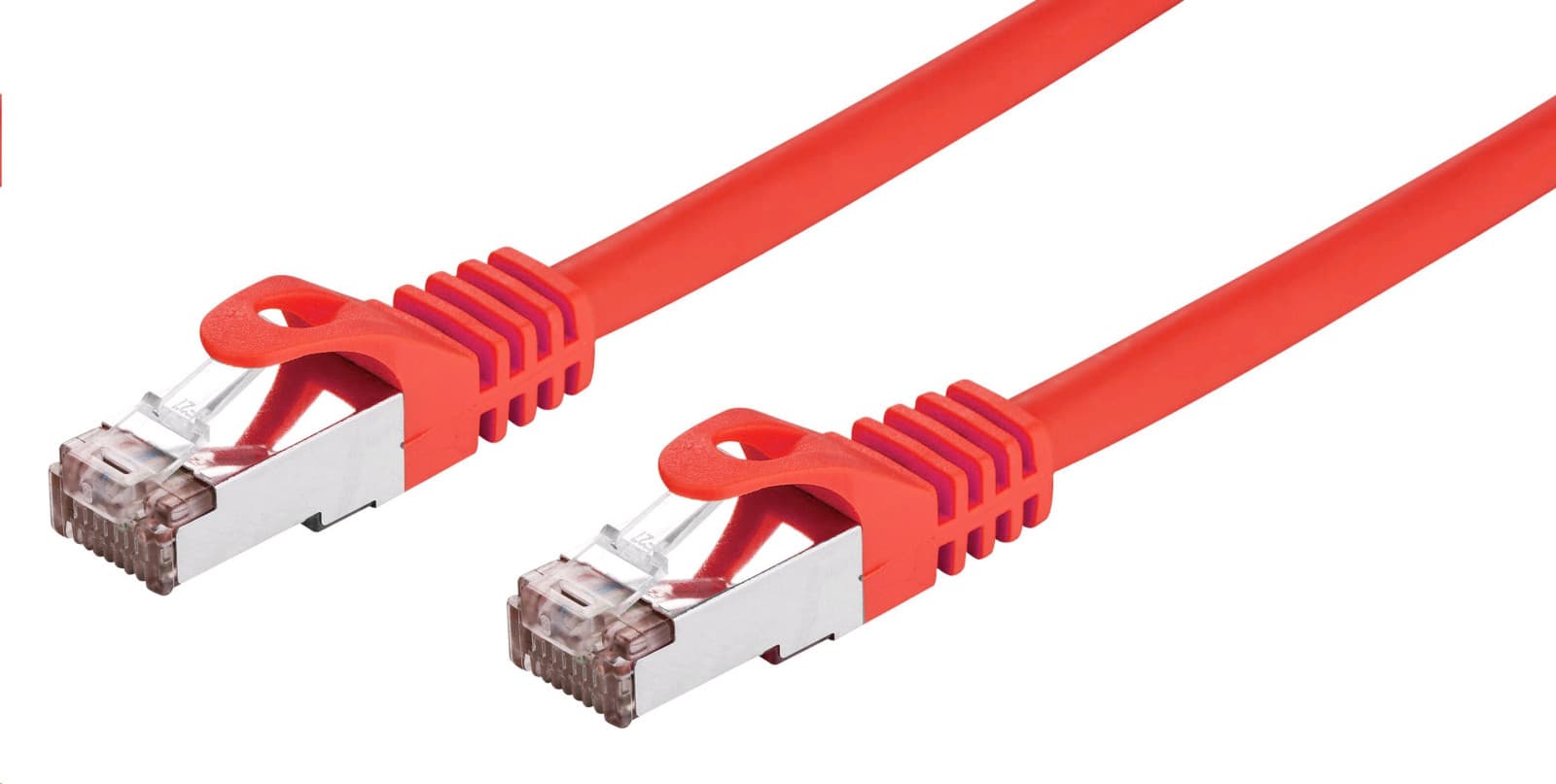 C-TECH Kábel patchcord Cat6, FTP, červený, 0,25 m