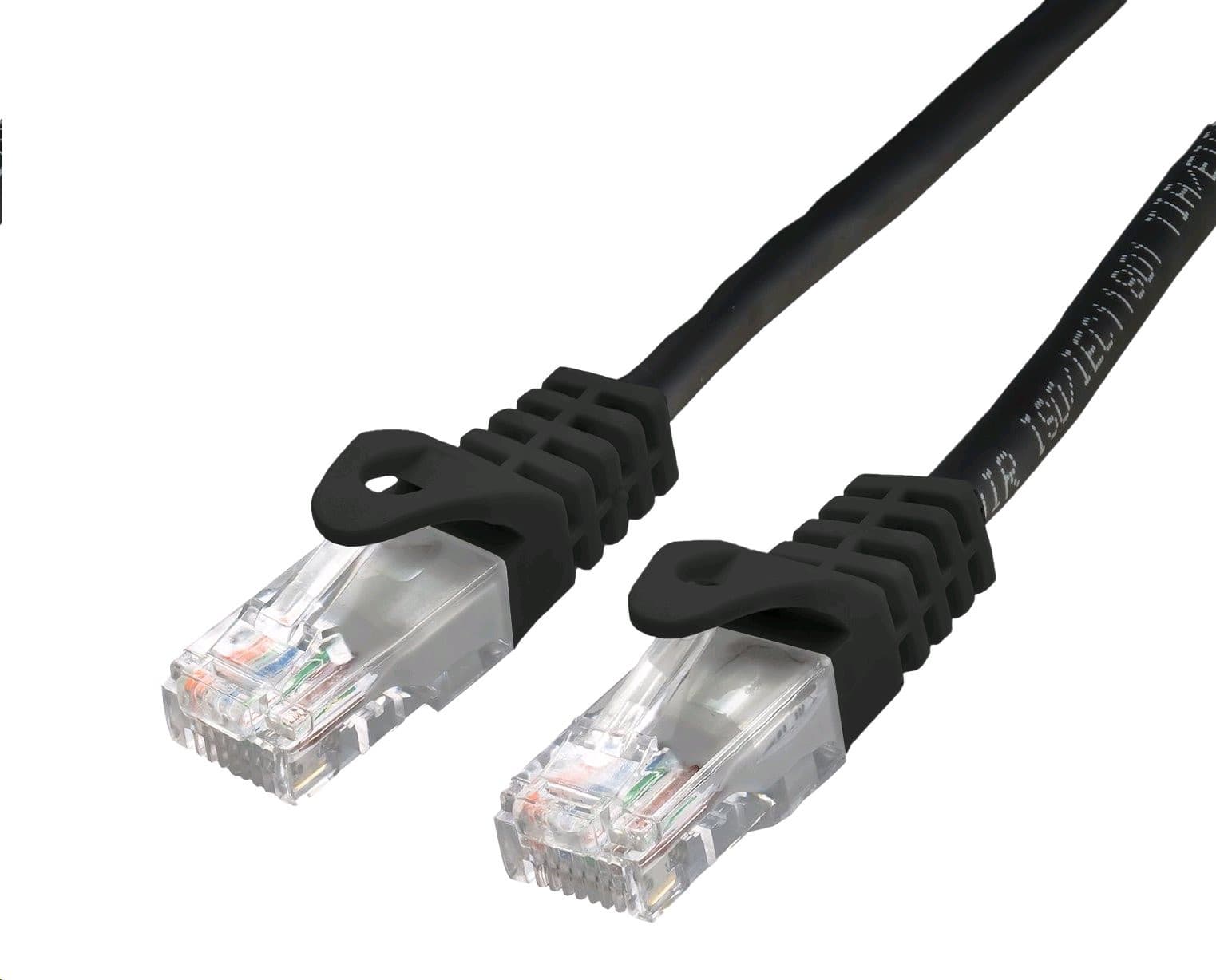 C-TECH Kábel patchcord Cat6, UTP, čierny, 3m 1