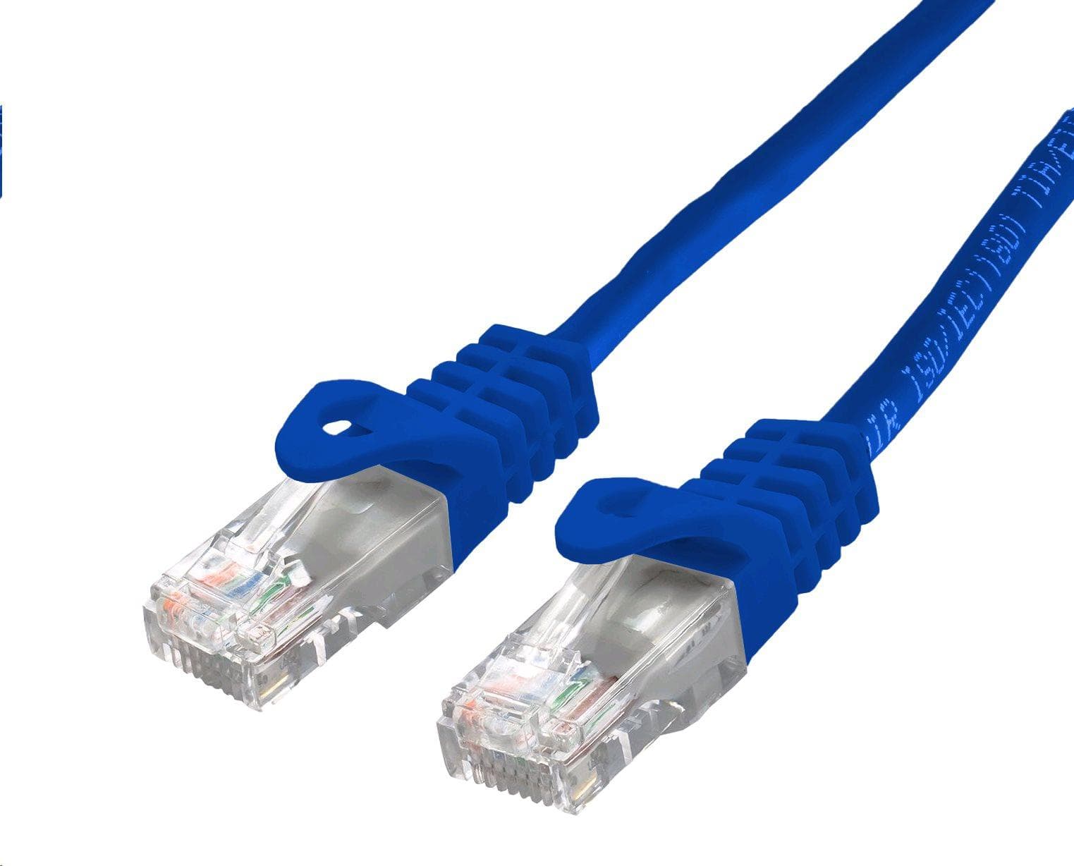 C-TECH Kábel patchcord Cat6, UTP, modrý, 0,25 m 1