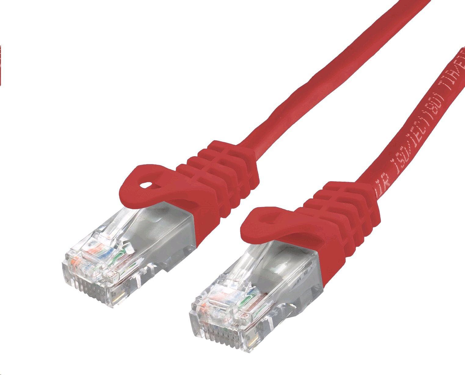 C-TECH Kábel patchcord Cat6, UTP, červený, 1m 1