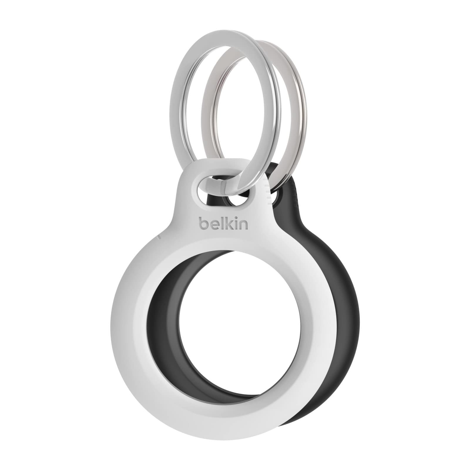 Belkin Bezpečné puzdro na AirTag s krúžkom na kľúče – čierne & biele – 2pack