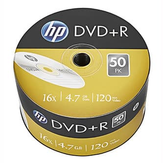 HP DVD+R, DRE00070-3, 69305, 4.7GB, 16x, bulk, 50-pack, bez možnosti potlače, 12cm, pre archiváciu dať