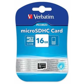 Verbatim pamäťová karta Micro Secure Digital Card Premium, 16 GB, micro SDHC, 44010, UHS-I U1 (Class 10) 1