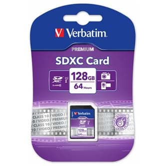 Verbatim pamäťová karta Secure Digital Card Premium U1, 128GB, SDXC, 44025, UHS-I U1 (Class 10) 1