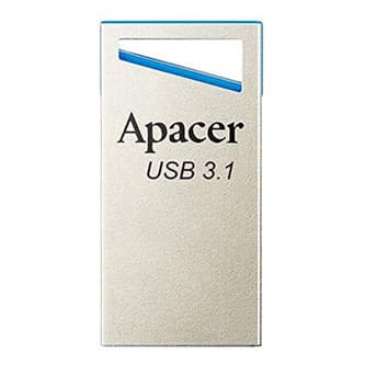 Apacer USB flash disk, USB 3.0, 128GB, AH155, strieborný, AP128GAH155U-1, USB A, s poutkom 1