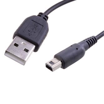 Avacom USB kábel (2.0), USB A samec - Nintendo 3DS samec, 1.2m, kulatý, čierny 1