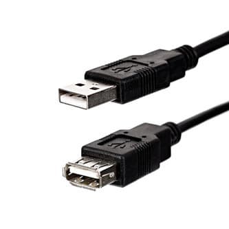 Logo Economy USB predlžovačka (2.0), USB A samec - USB A samica, 3m, černý
