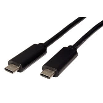 USB kábel (3.1), USB C samec - USB C samec, 0.5m, čierny, plastic bag 1