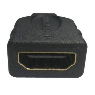 Video redukcia, micro HDMI samec - HDMI samica, čierna, Logo pozlatené konektory, DOPRADE 1