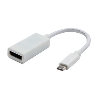 USB/Video prevodník, DP Alt Mode, USB C samec - DisplayPort samica, biely, 4K2K@30Hz 65507, DOPRODEJ 1